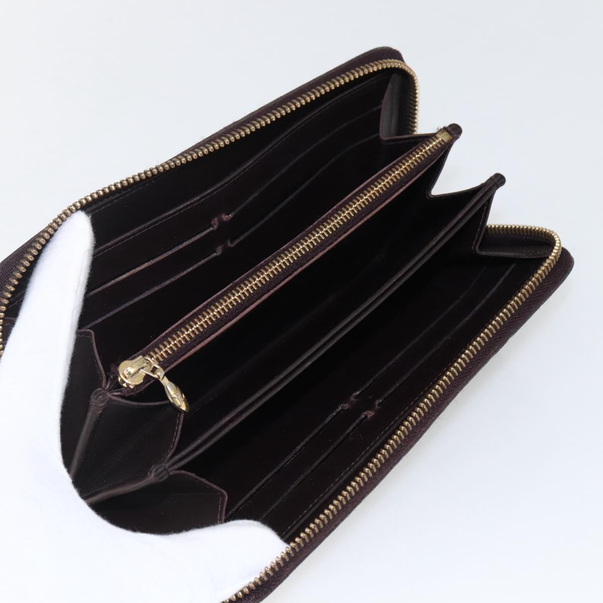 LOUIS VUITTON Monogram Vernis Zippy Long Wallet Amarante M93522 LV Auth 169544