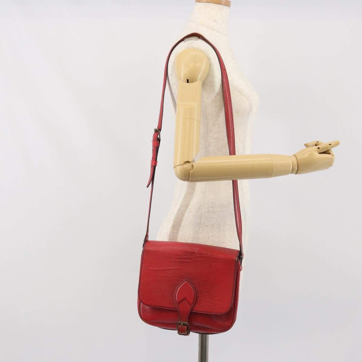 LOUIS VUITTON Epi Cartesier MM Shoulder Bag Red M52247 LV Auth 169548