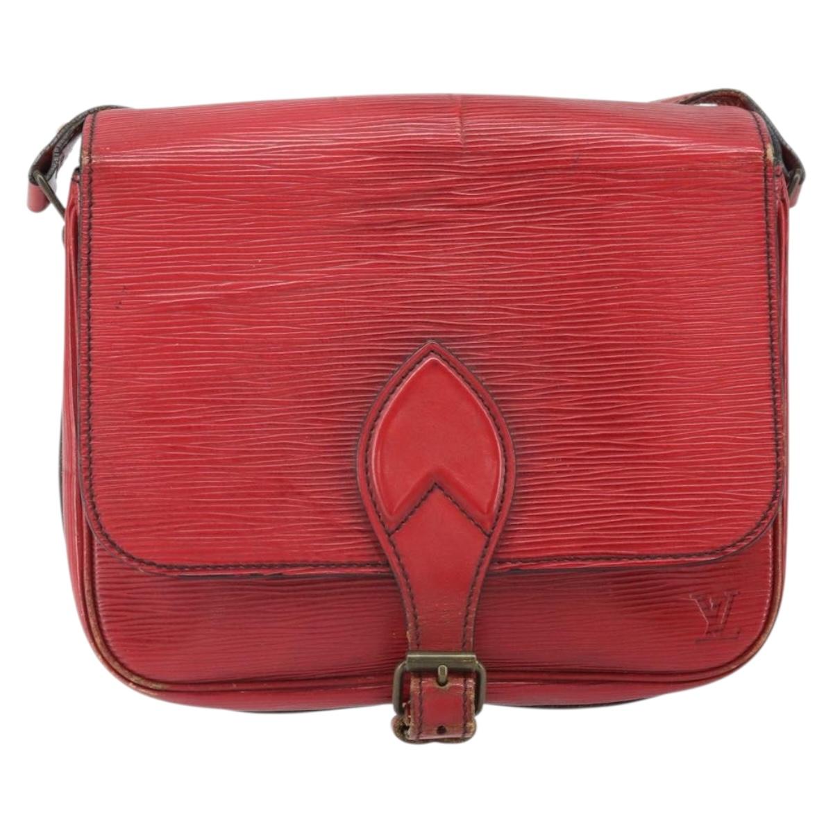 LOUIS VUITTON Epi Cartesier MM Shoulder Bag Red M52247 LV Auth 169548