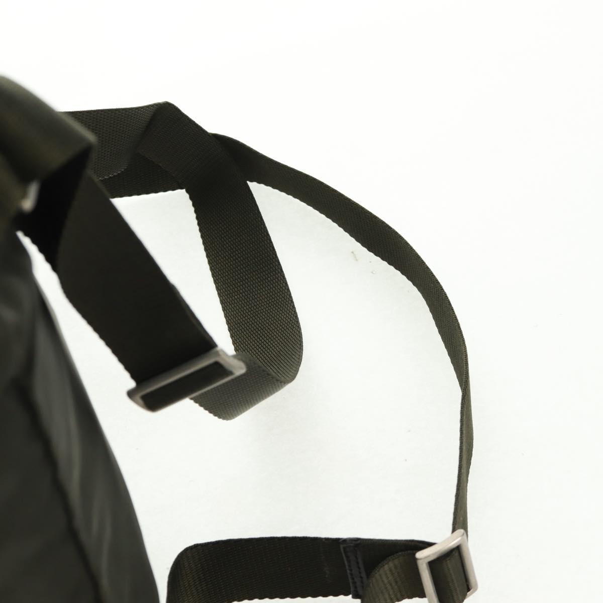PRADA Backpack Nylon Khaki Silver Auth 169551V