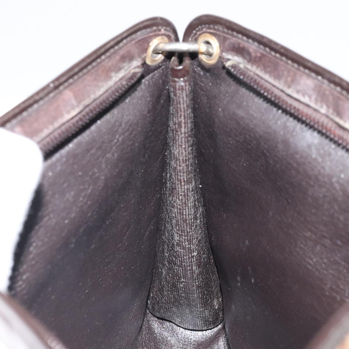 Christian Dior Trotter Canvas Shoulder Bag Beige Gold Auth 169555