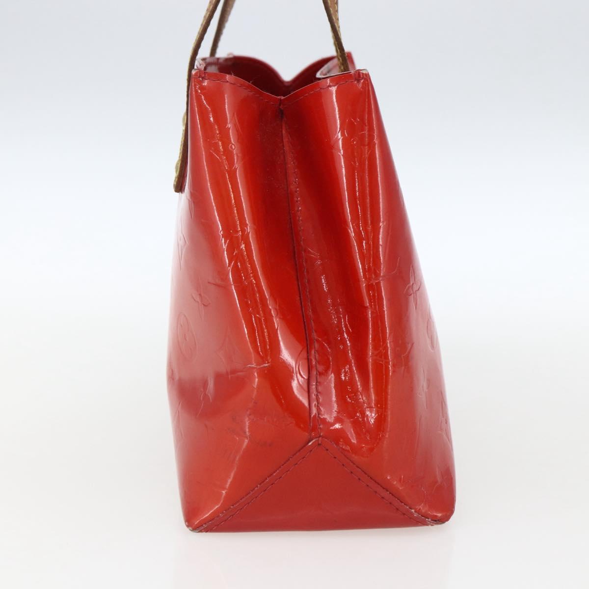 LOUIS VUITTON Monogram Vernis Reade PM Hand Bag Red Rouge M91088 LV Auth 169564