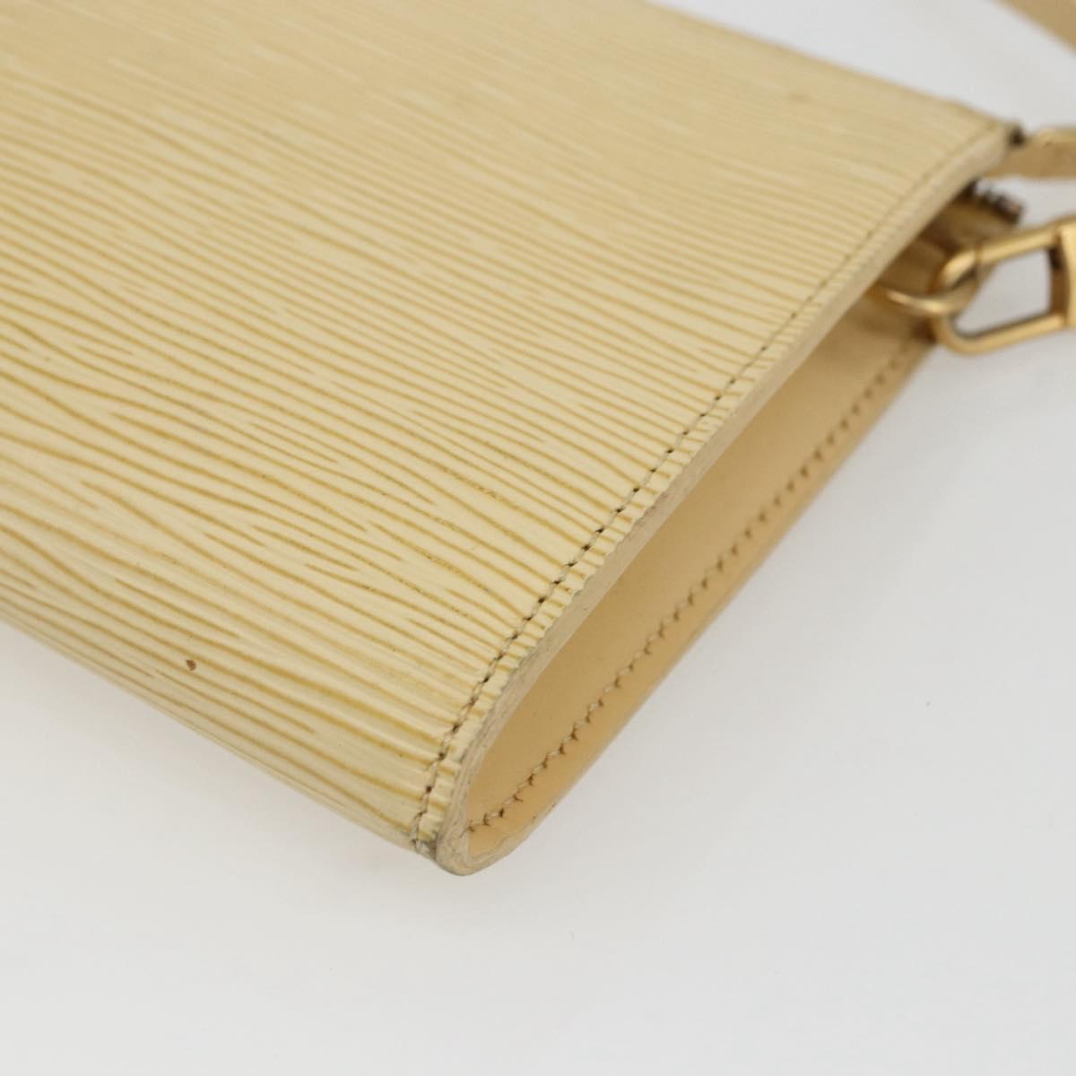 LOUIS VUITTON Epi Pochette Accessoires Pouch Vanilla M5294A LV Auth 169565A