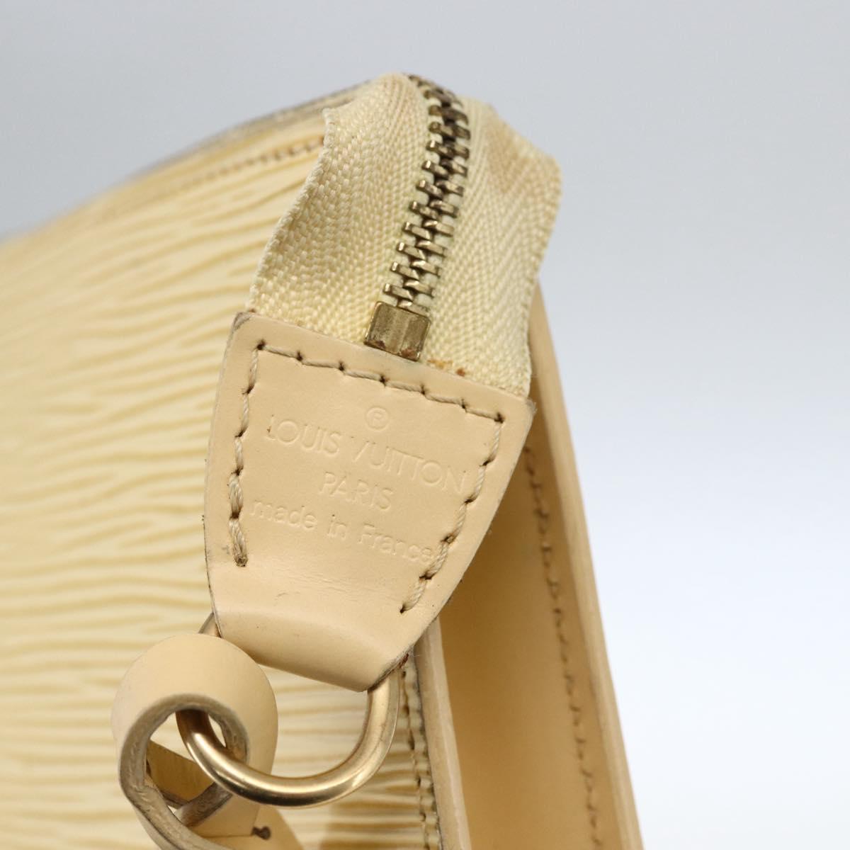 LOUIS VUITTON Epi Pochette Accessoires Pouch Vanilla M5294A LV Auth 169565A