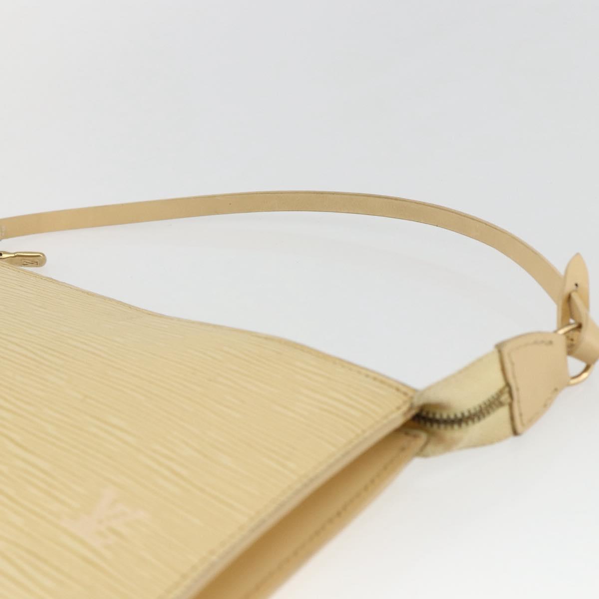 LOUIS VUITTON Epi Pochette Accessoires Pouch Vanilla M5294A LV Auth 169565A