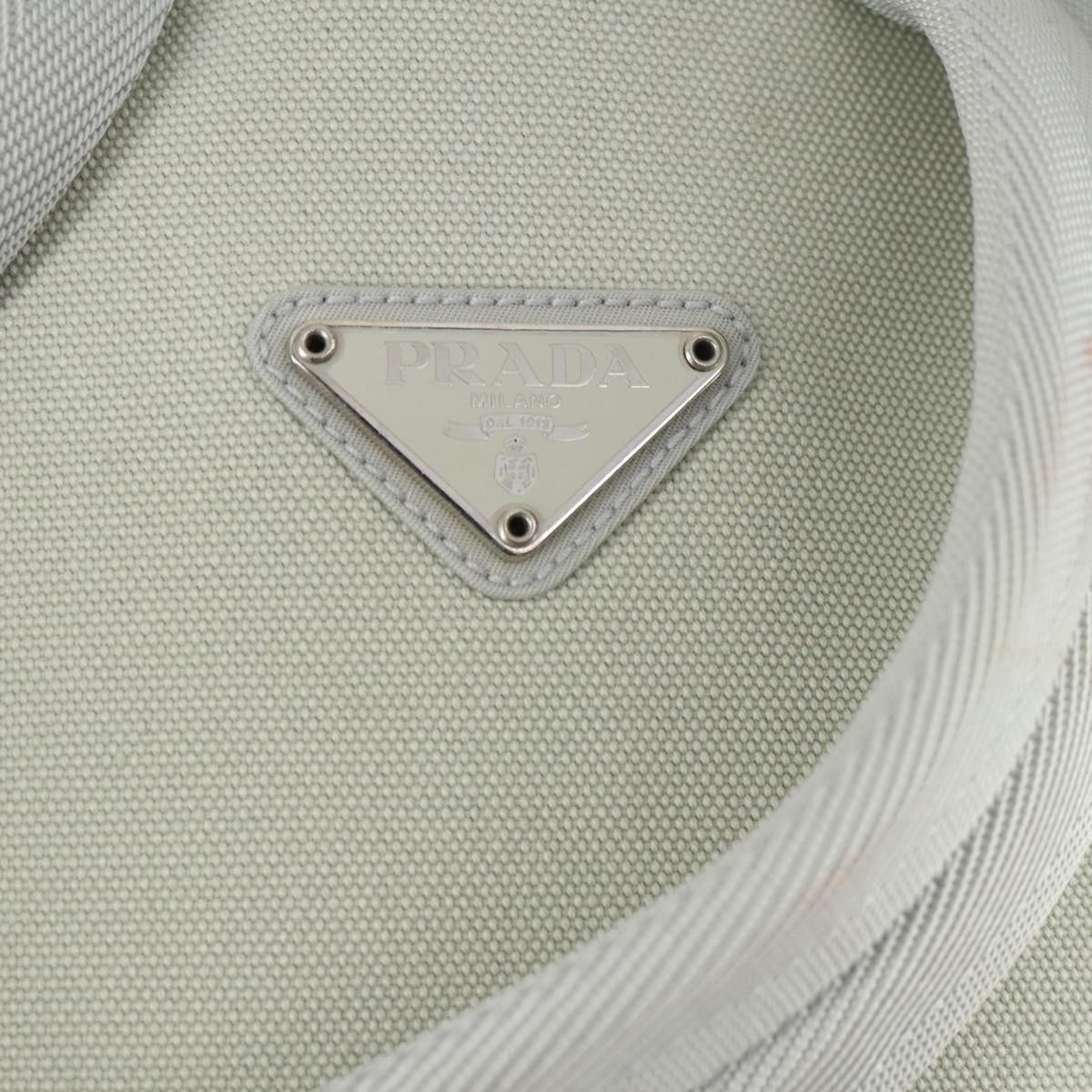 PRADA Backpack Nylon Light Blue Silver Auth 169576