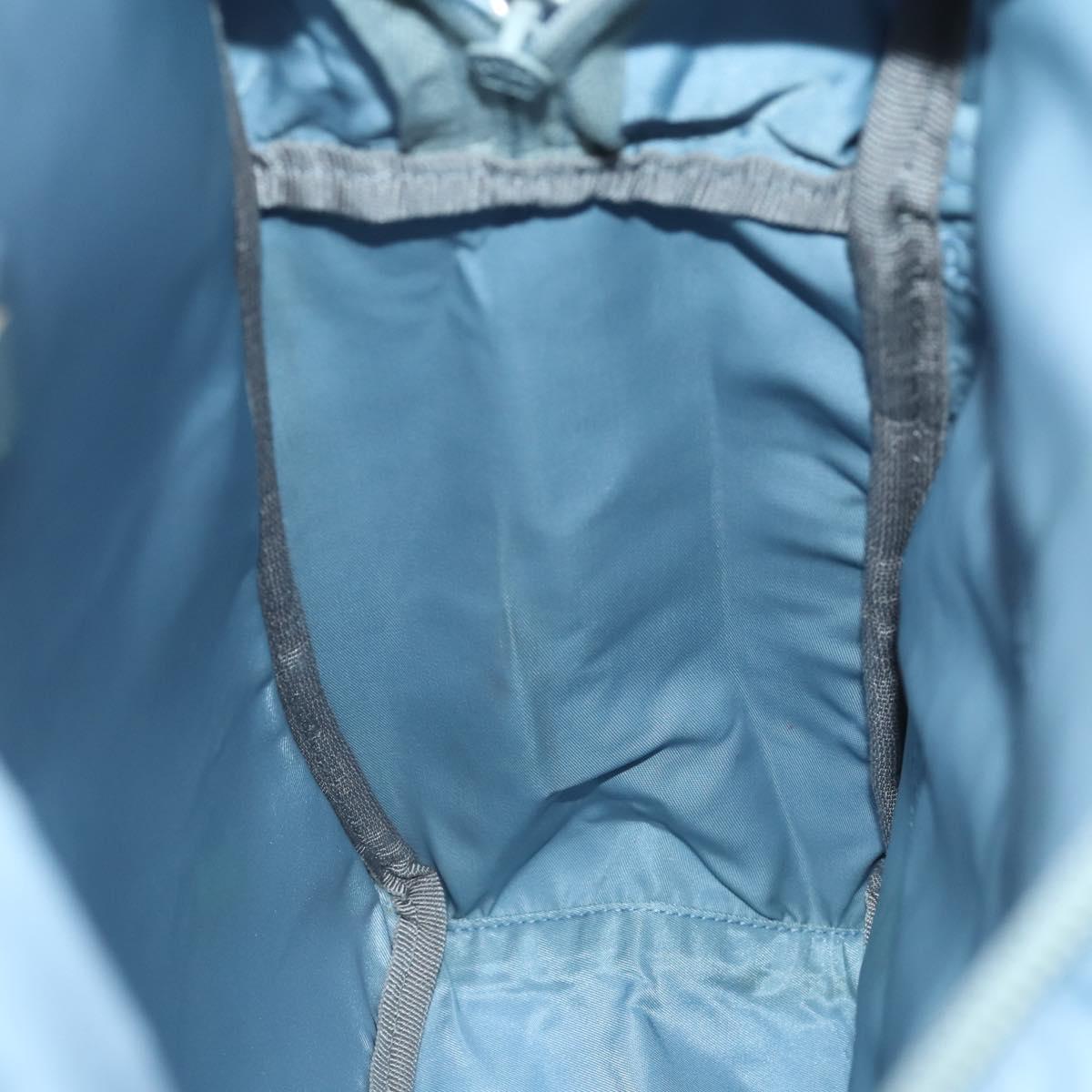 PRADA Backpack Nylon Light Blue Silver Auth 169576