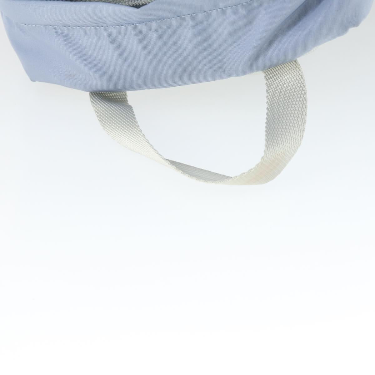 PRADA Backpack Nylon Light Blue Silver Auth 169576