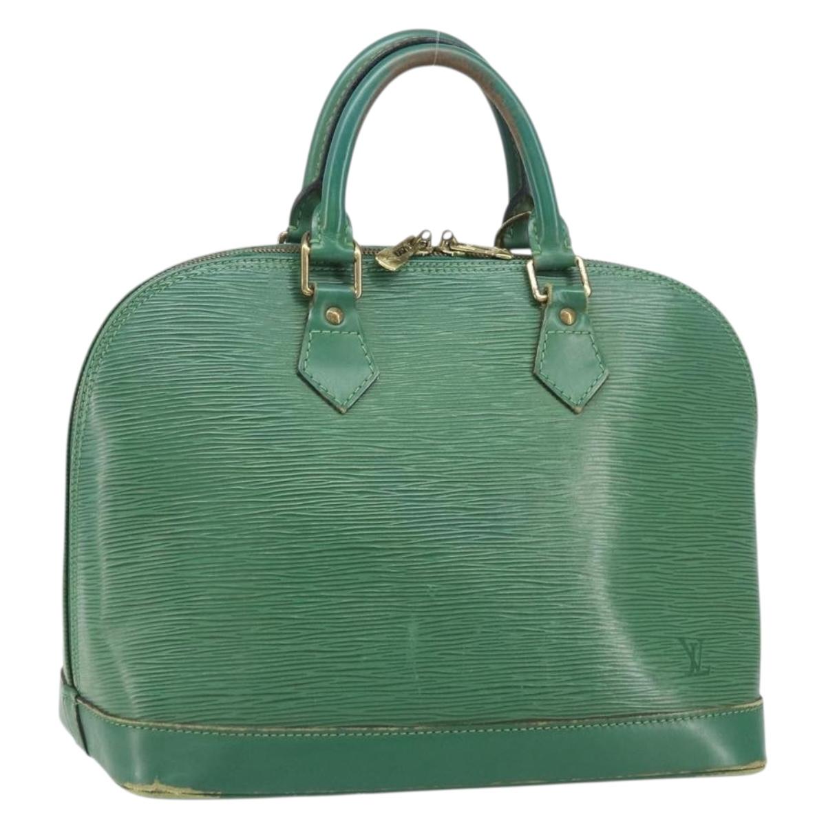 LOUIS VUITTON Epi Alma Hand Bag Borneo Green M52144 LV Auth 169584