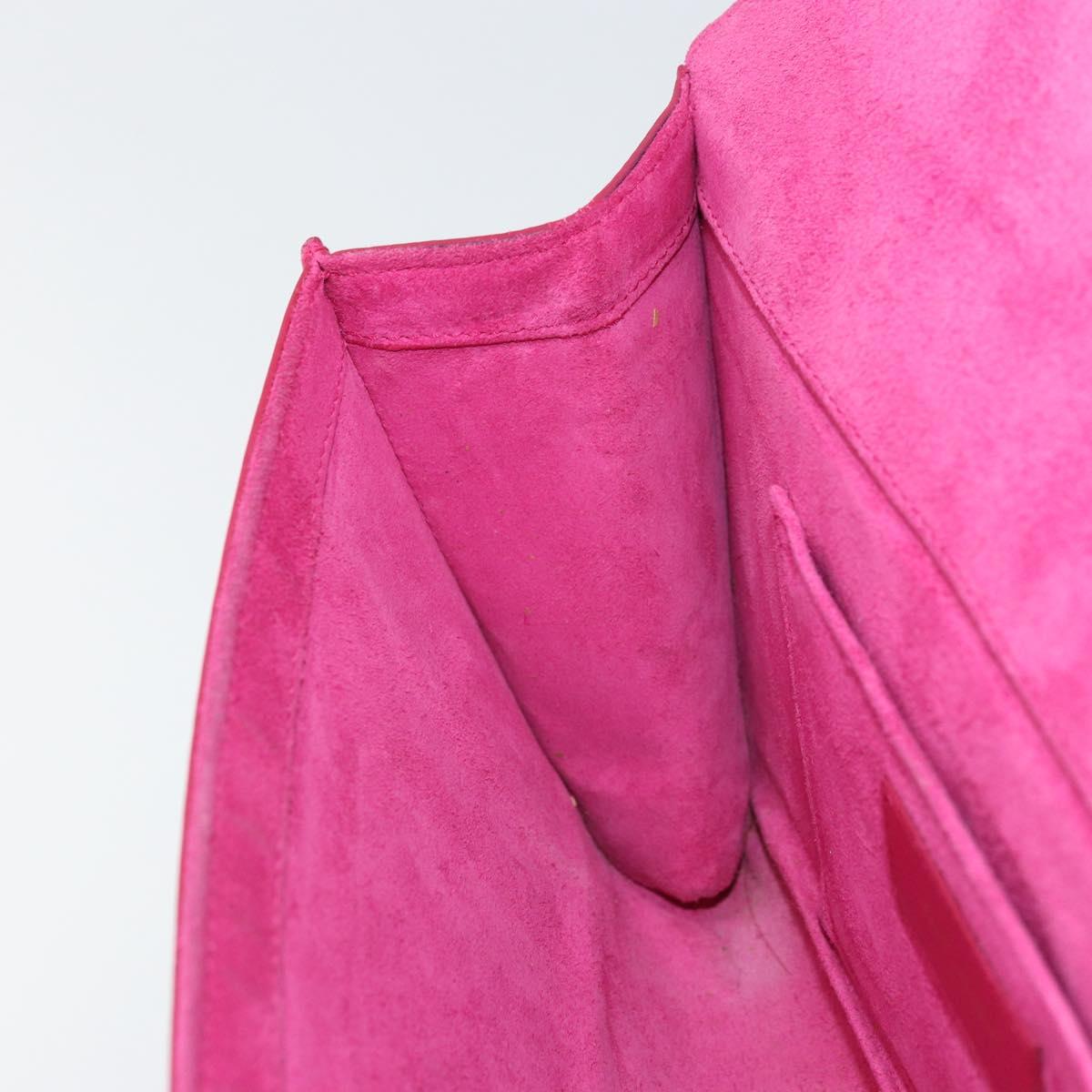 SAINT LAURENT Y Line Clutch Bag Leather Pink Gold 311213 Auth 169599V