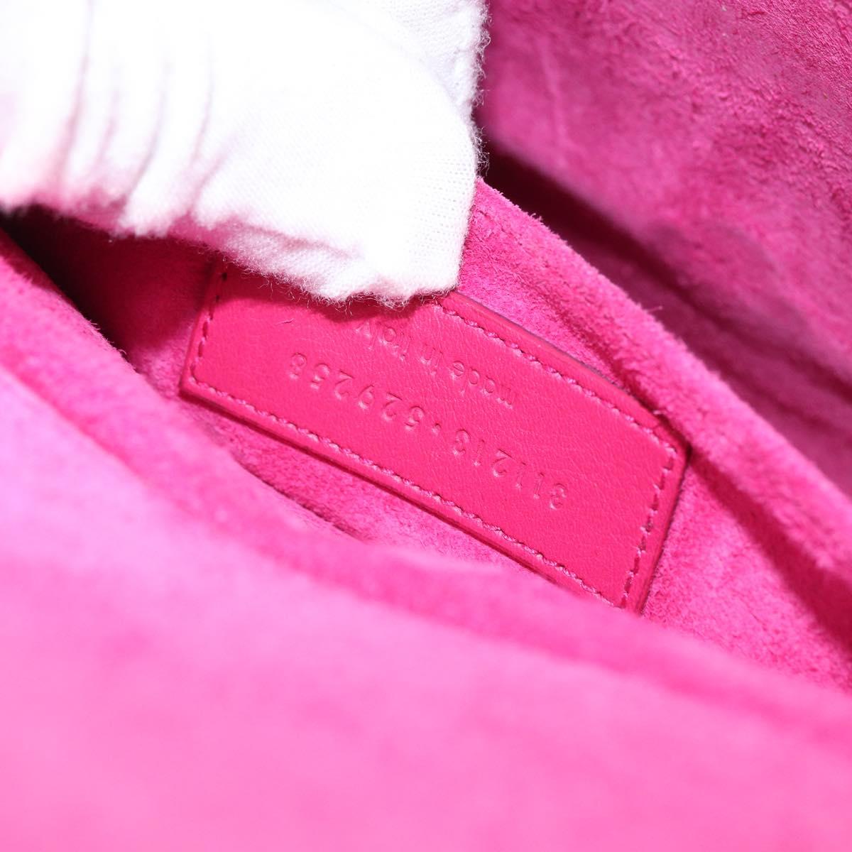 SAINT LAURENT Y Line Clutch Bag Leather Pink Gold 311213 Auth 169599V