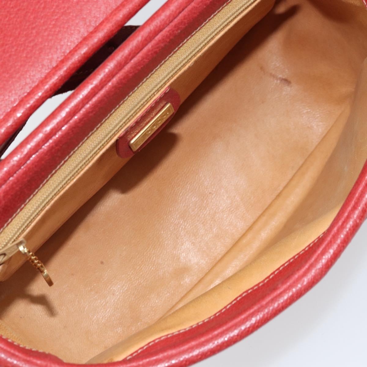 GUCCI Shoulder Bag Leather Red Gold 001 406 1339 Auth 169601