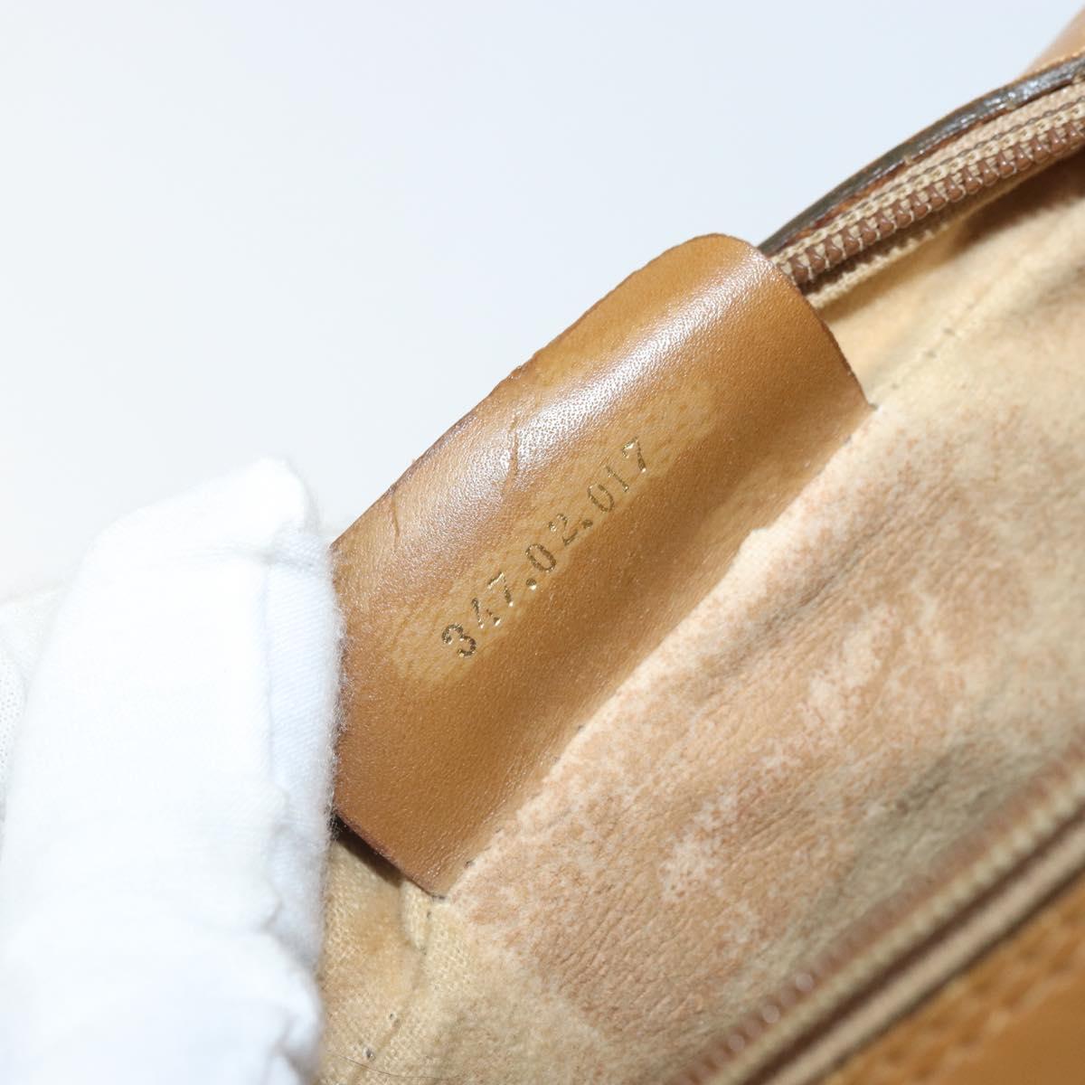 GUCCI Micro GG Supreme Web Sherry Line Shoulder Bag PVC Beige Gold Auth 169606