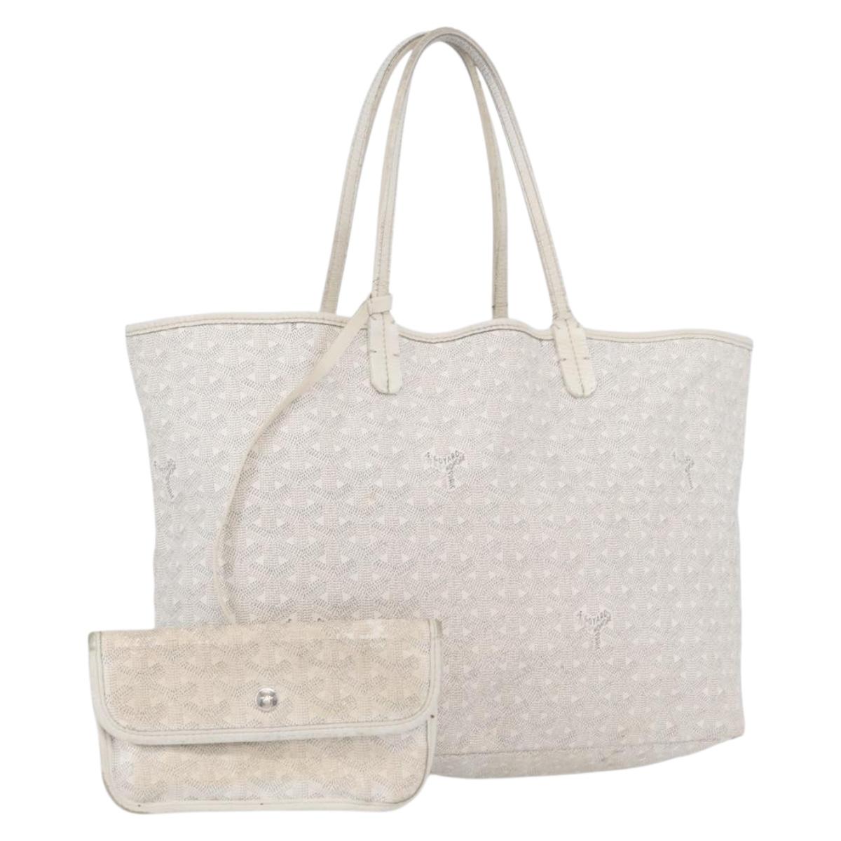 GOYARD Saint Louis PM Tote Bag PVC White Auth 169635
