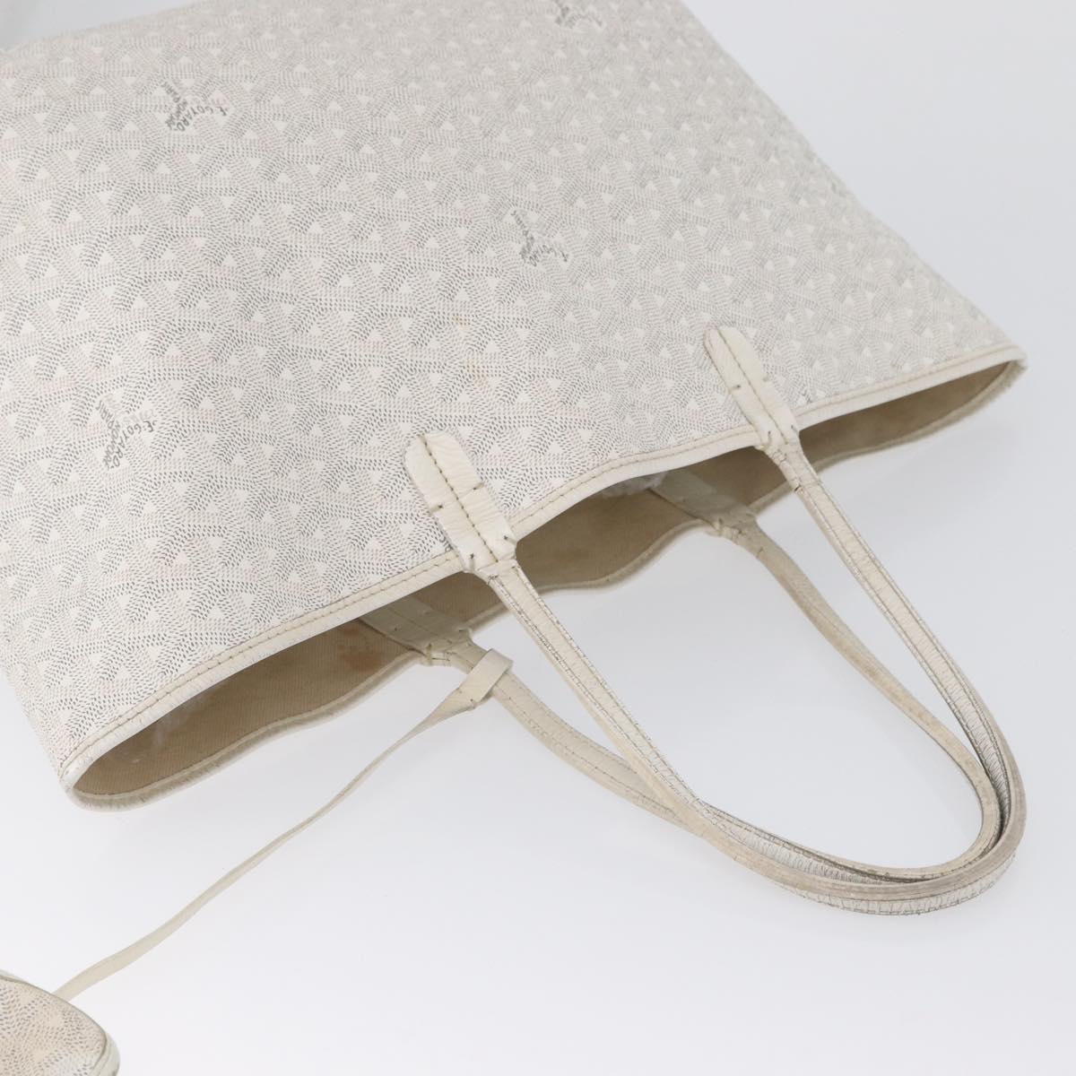 GOYARD Saint Louis PM Tote Bag PVC White Auth 169635