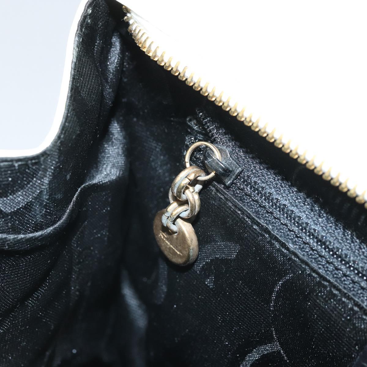 Salvatore Ferragamo Gancini Tote Bag Patent leather Brown Gold Auth 169637