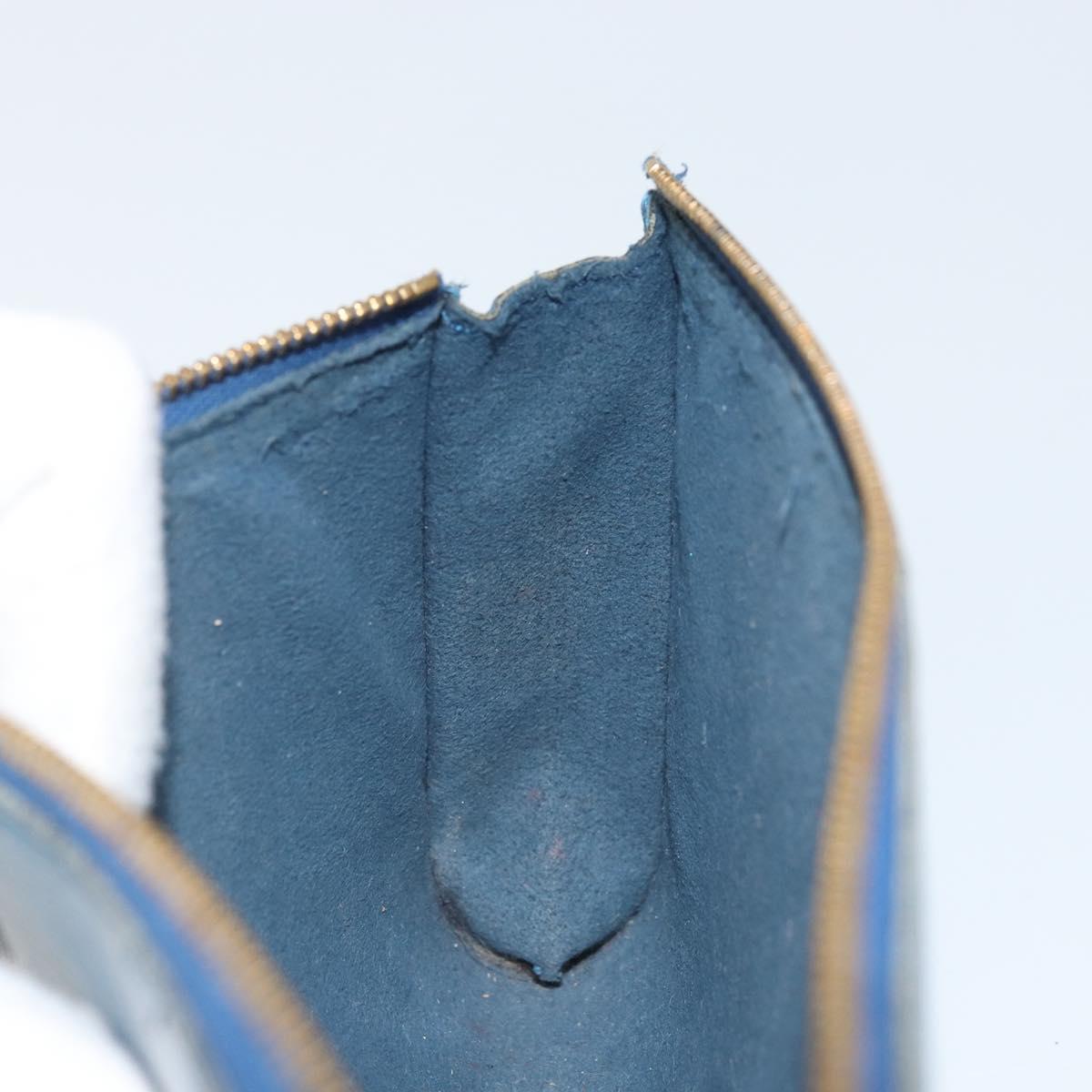 LOUIS VUITTON Epi Pochette Accessoires Pouch Blue M52985 LV Auth 169639