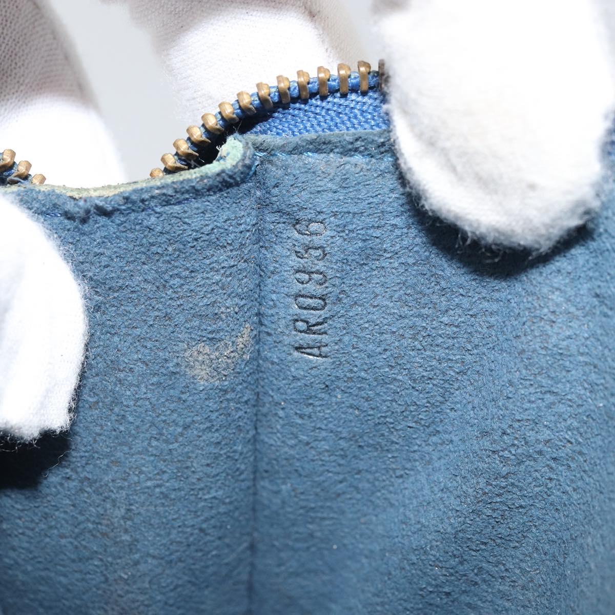LOUIS VUITTON Epi Pochette Accessoires Pouch Blue M52985 LV Auth 169639
