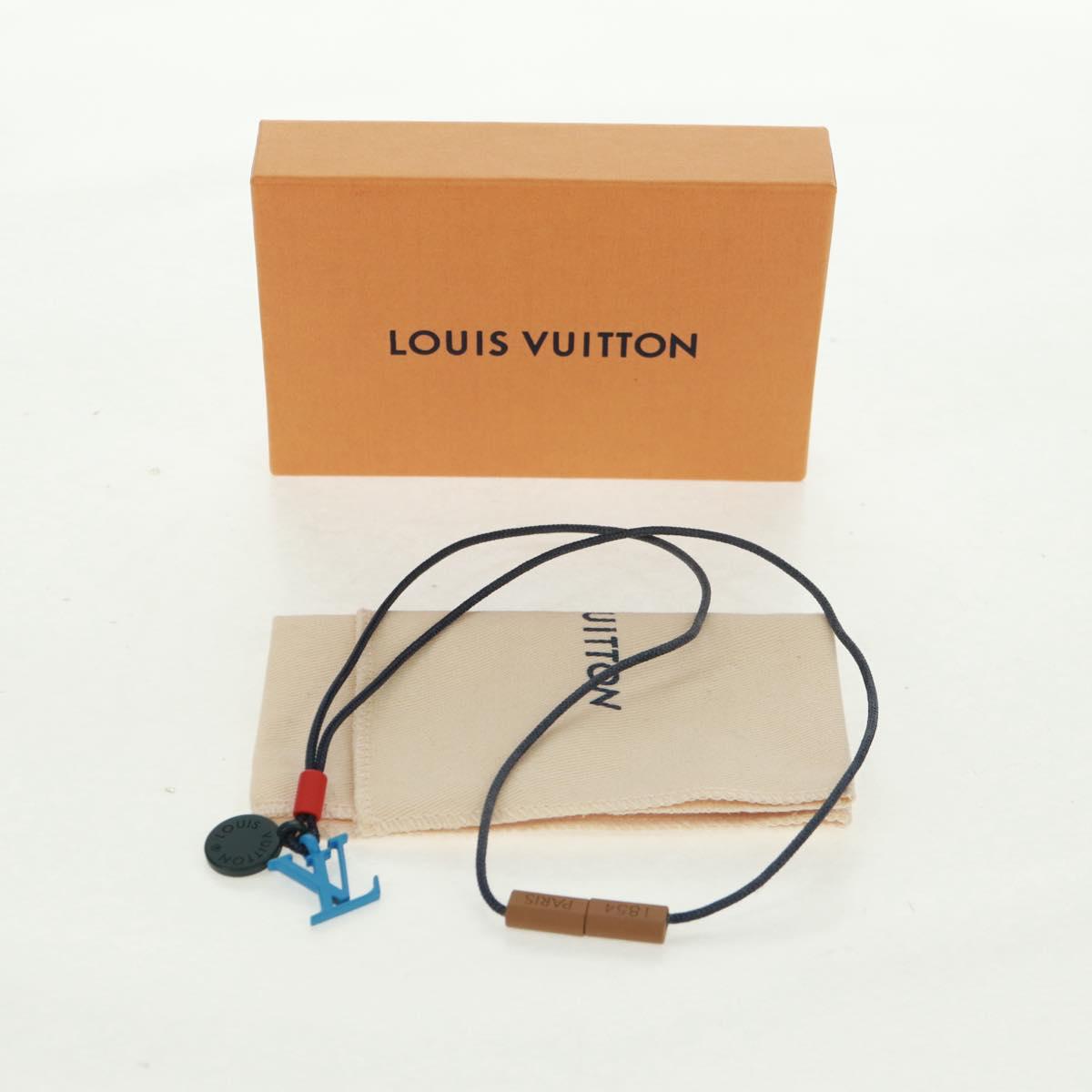 LOUIS VUITTON Metal Collier Charms On the Go Necklace Enamel M63648 Auth 169644M