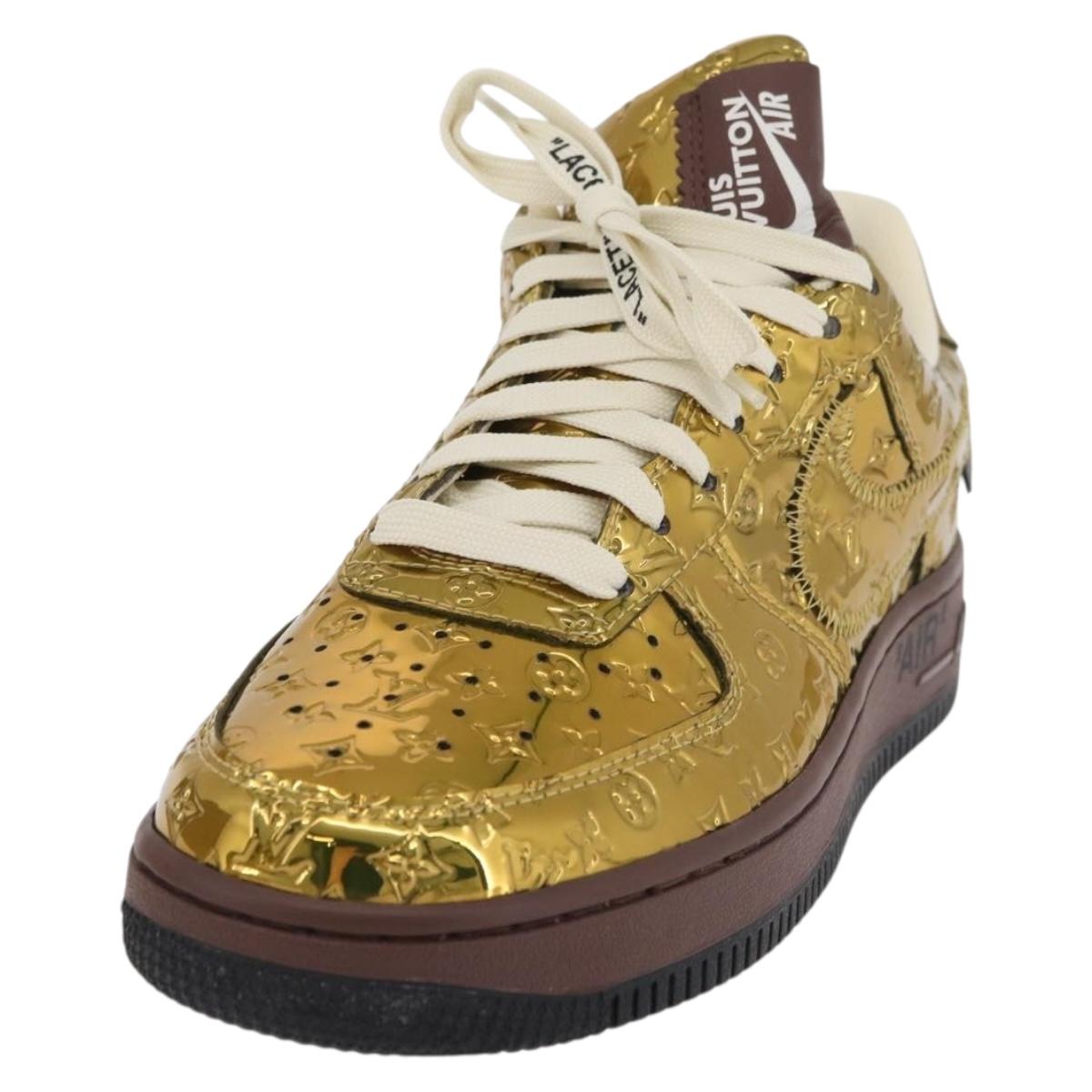 LOUIS VUITTON Air Force 1 By Virgil Abloh Nike Sneakers Patent LV Auth 169658SM