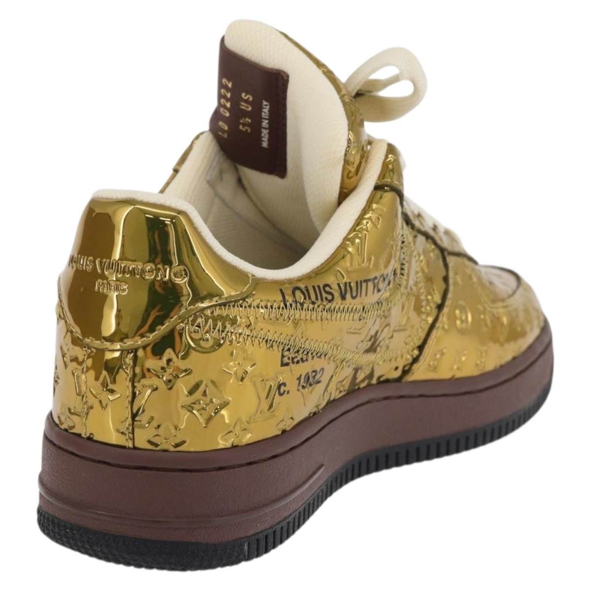 LOUIS VUITTON Air Force 1 By Virgil Abloh Nike Sneakers Patent LV Auth 169658SM