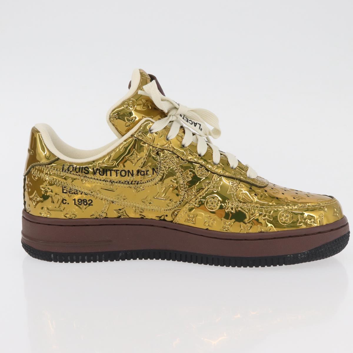 LOUIS VUITTON Air Force 1 By Virgil Abloh Nike Sneakers Patent LV Auth 169658SM