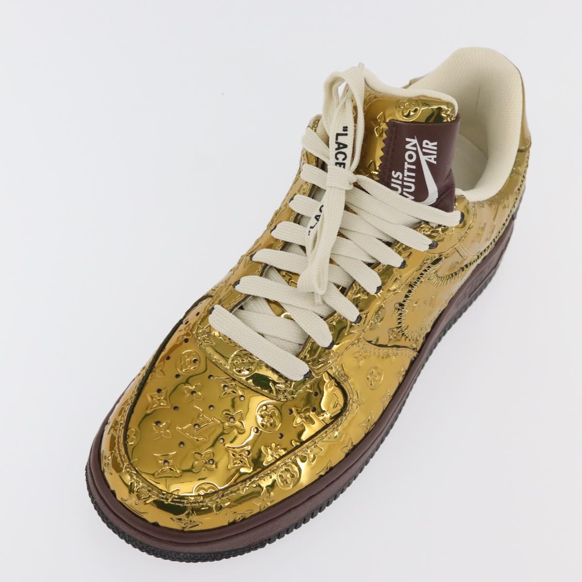 LOUIS VUITTON Air Force 1 By Virgil Abloh Nike Sneakers Patent LV Auth 169658SM