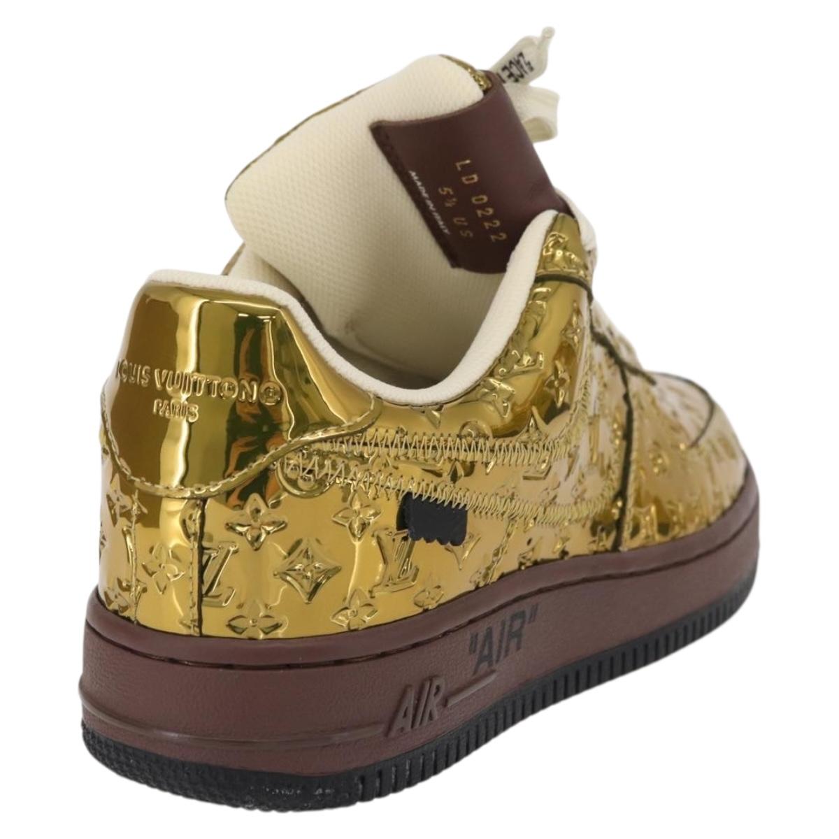 LOUIS VUITTON Air Force 1 By Virgil Abloh Nike Sneakers Patent LV Auth 169658SM