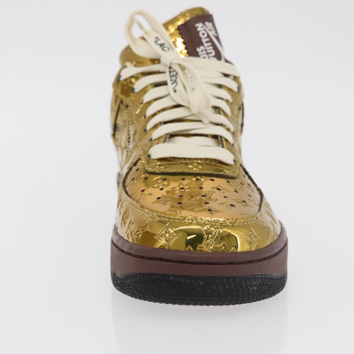 LOUIS VUITTON Air Force 1 By Virgil Abloh Nike Sneakers Patent LV Auth 169658SM