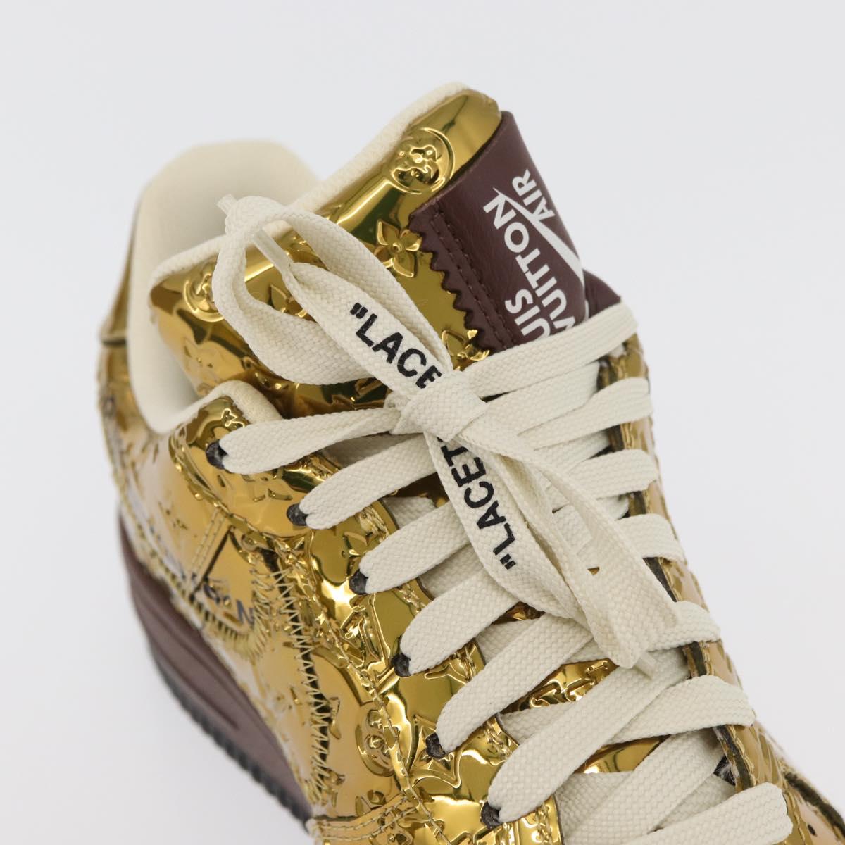 LOUIS VUITTON Air Force 1 By Virgil Abloh Nike Sneakers Patent LV Auth 169658SM