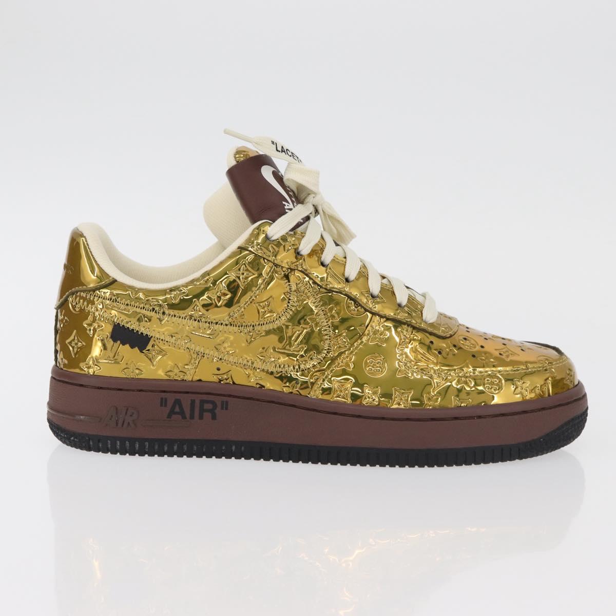 LOUIS VUITTON Air Force 1 By Virgil Abloh Nike Sneakers Patent LV Auth 169658SM