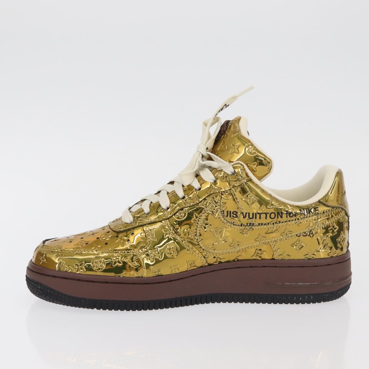 LOUIS VUITTON Air Force 1 By Virgil Abloh Nike Sneakers Patent LV Auth 169658SM