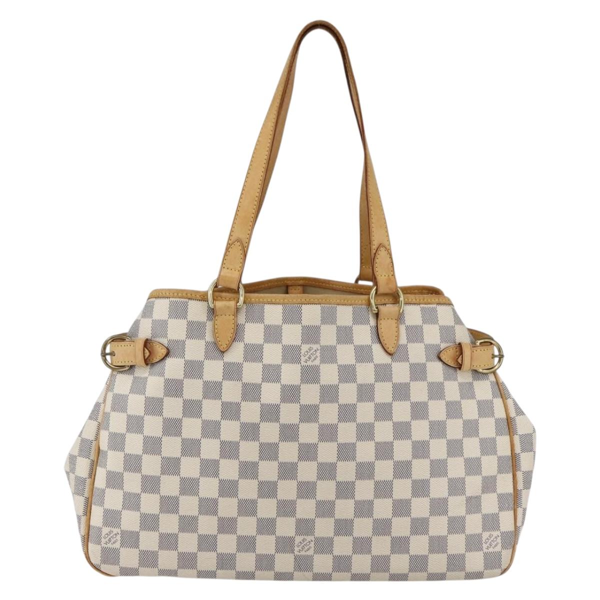 LOUIS VUITTON Damier Azur Batignolles Horizontal Tote Bag N48172 LV Auth 169678