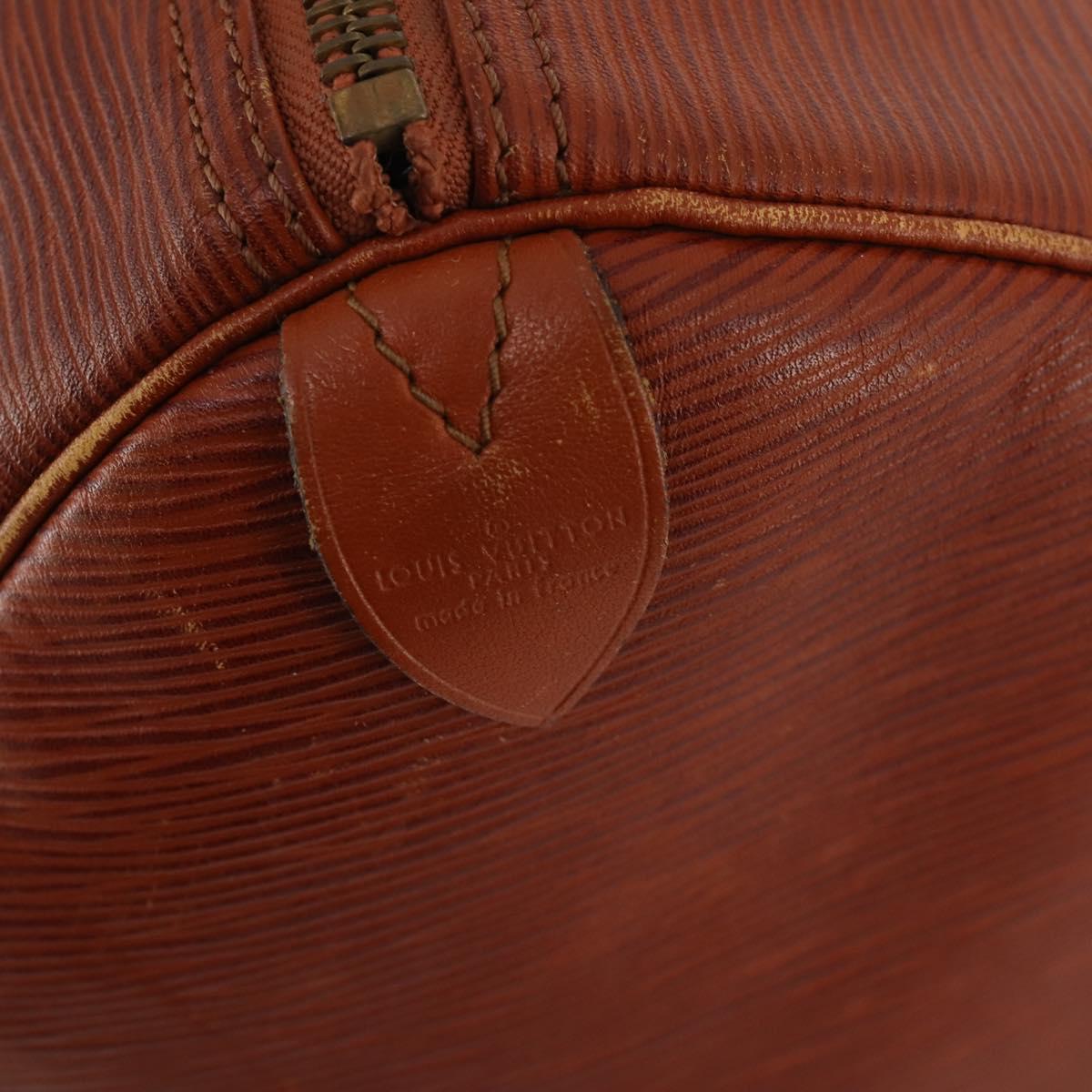 LOUIS VUITTON Epi Keepall 50 Boston Bag Brown M42968 LV Auth 169690