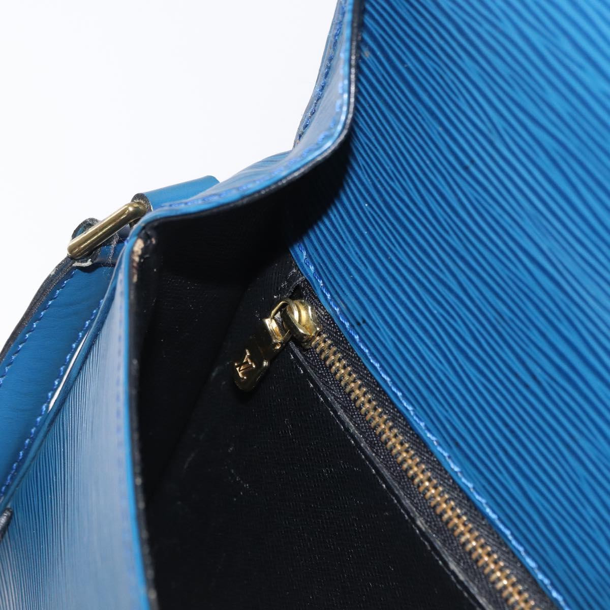 LOUIS VUITTON Epi Saint Cloud GM Shoulder Bag Toledo Blue M52195 LV Auth 169695