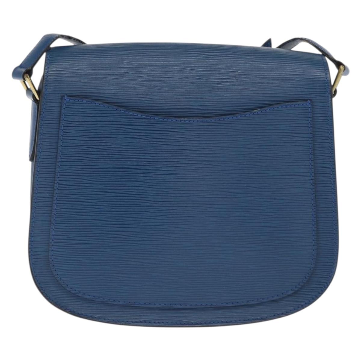 LOUIS VUITTON Epi Saint Cloud GM Shoulder Bag Toledo Blue M52195 LV Auth 169695