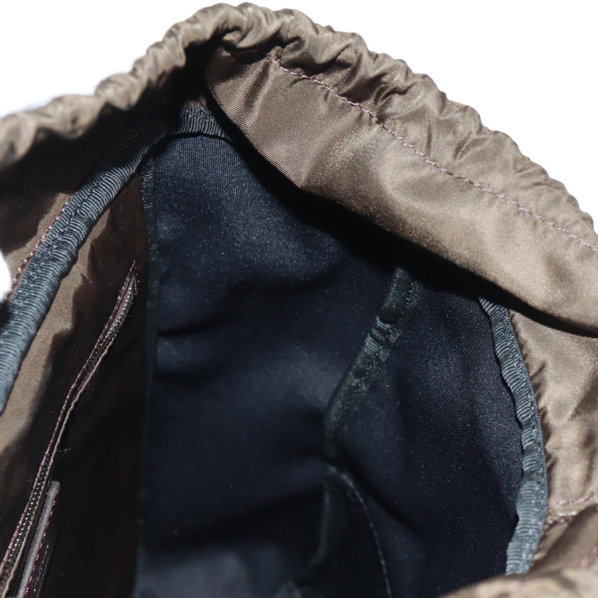 FENDI Zucca Canvas Fendines Body Bag Black Brown Auth 169704M