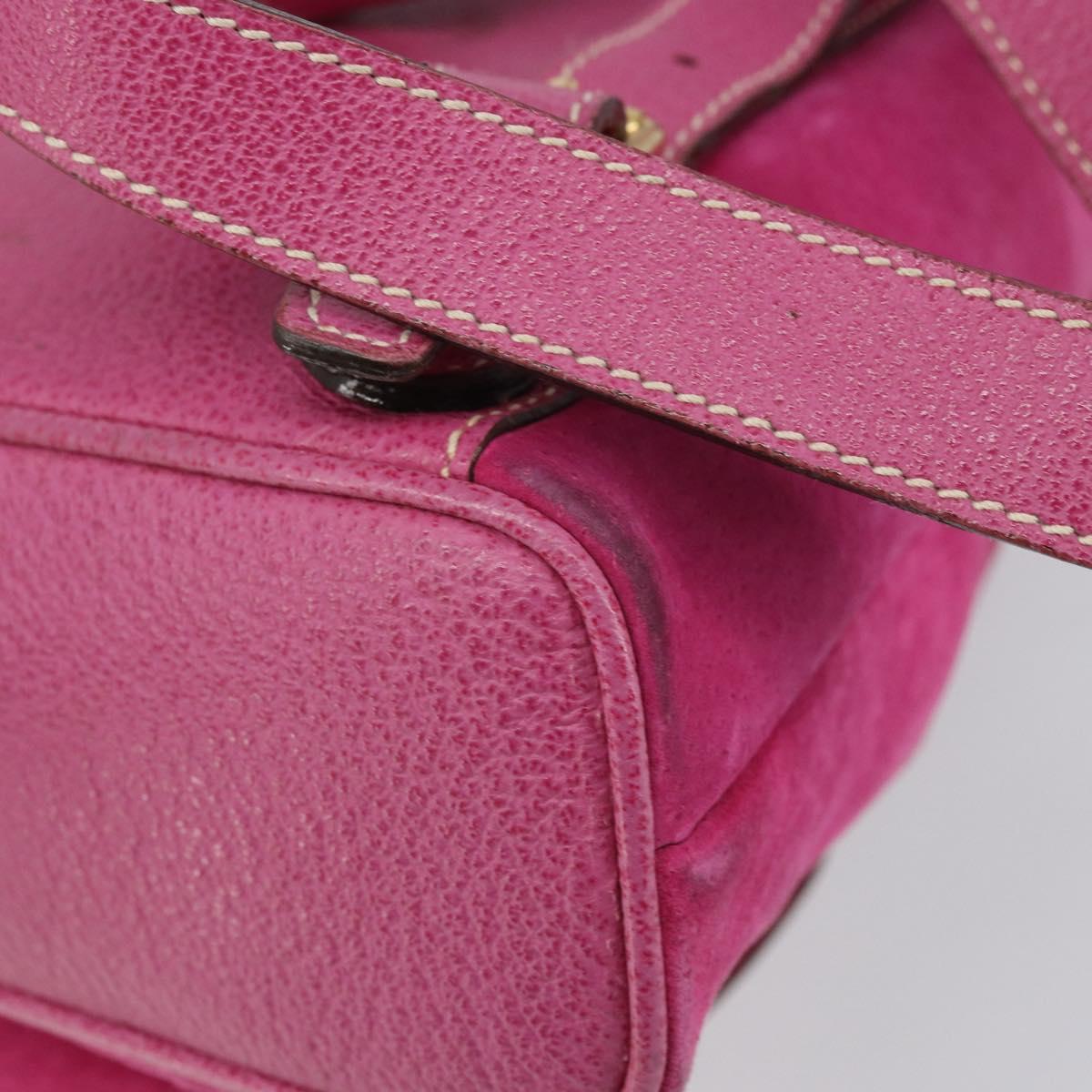 GUCCI Bamboo Backpack Suede Leather Black Gold 003 2058 0039 Auth 169733V