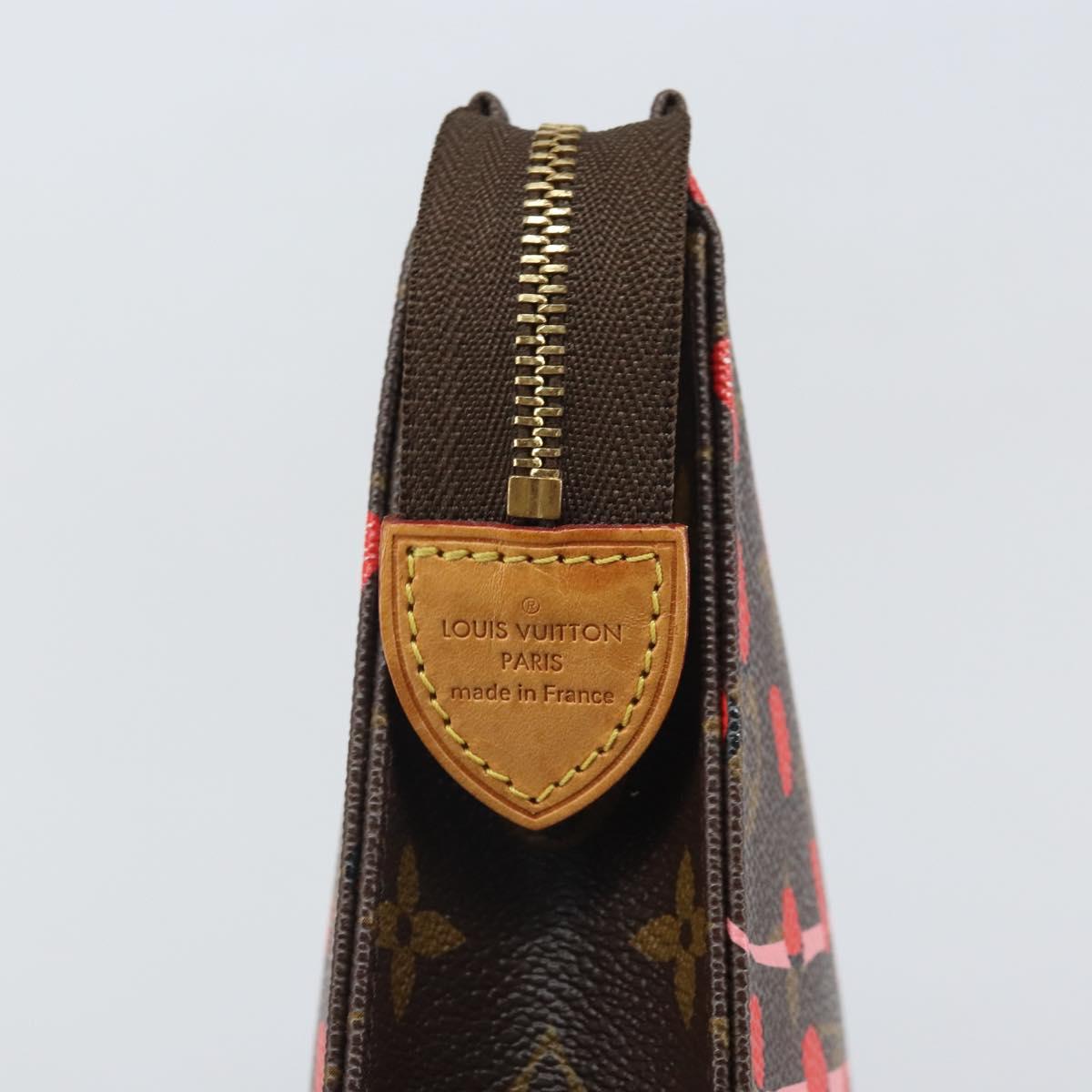 LOUIS VUITTON Monogram jungle Dot Poche Toilette 26 Pouch Red LV Auth 169734M