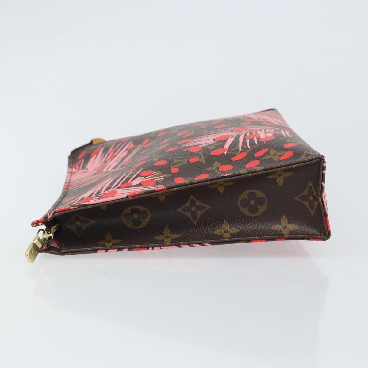 LOUIS VUITTON Monogram jungle Dot Poche Toilette 26 Pouch Red LV Auth 169734M
