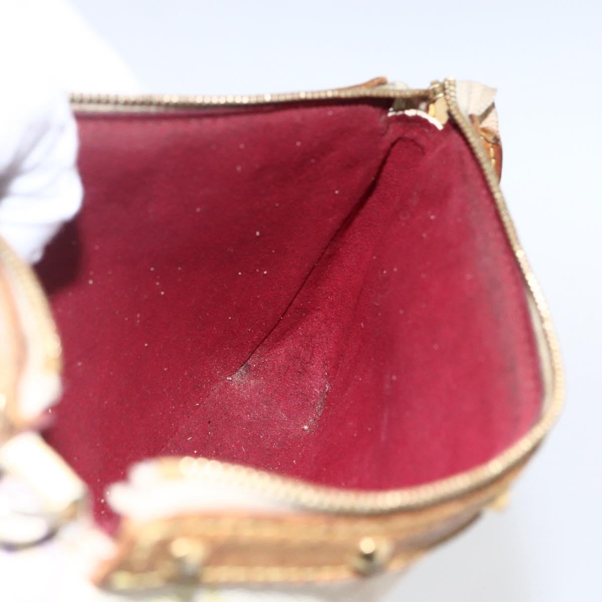 LOUIS VUITTON Multicolor Pochette Accessoires Pouch White M92649 Auth 169737