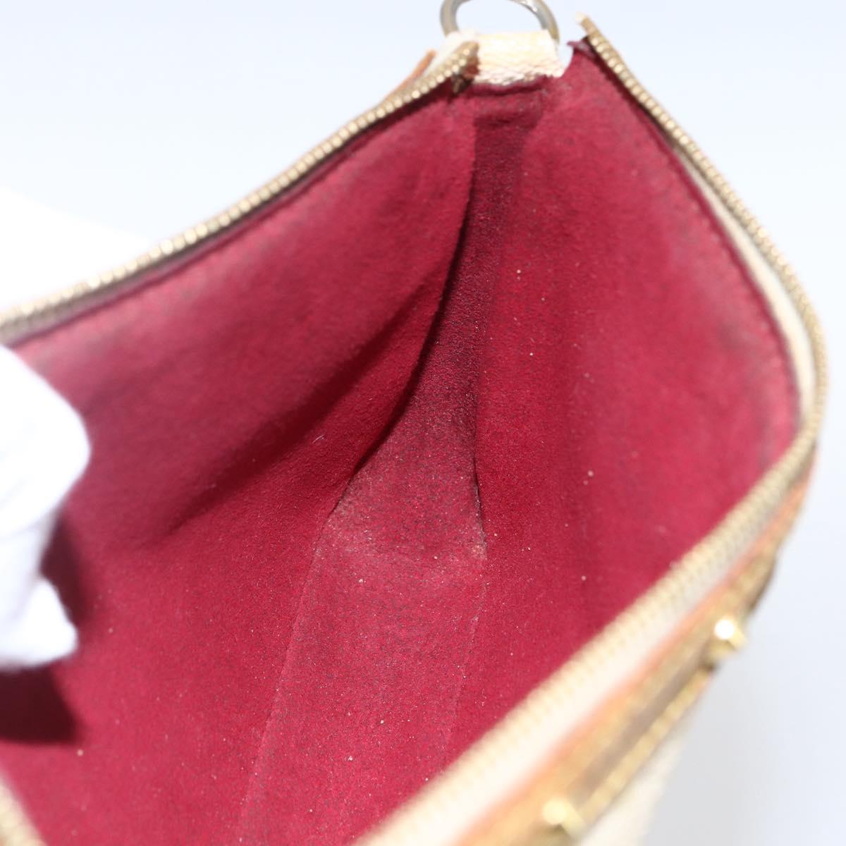 LOUIS VUITTON Multicolor Pochette Accessoires Pouch White M92649 Auth 169737