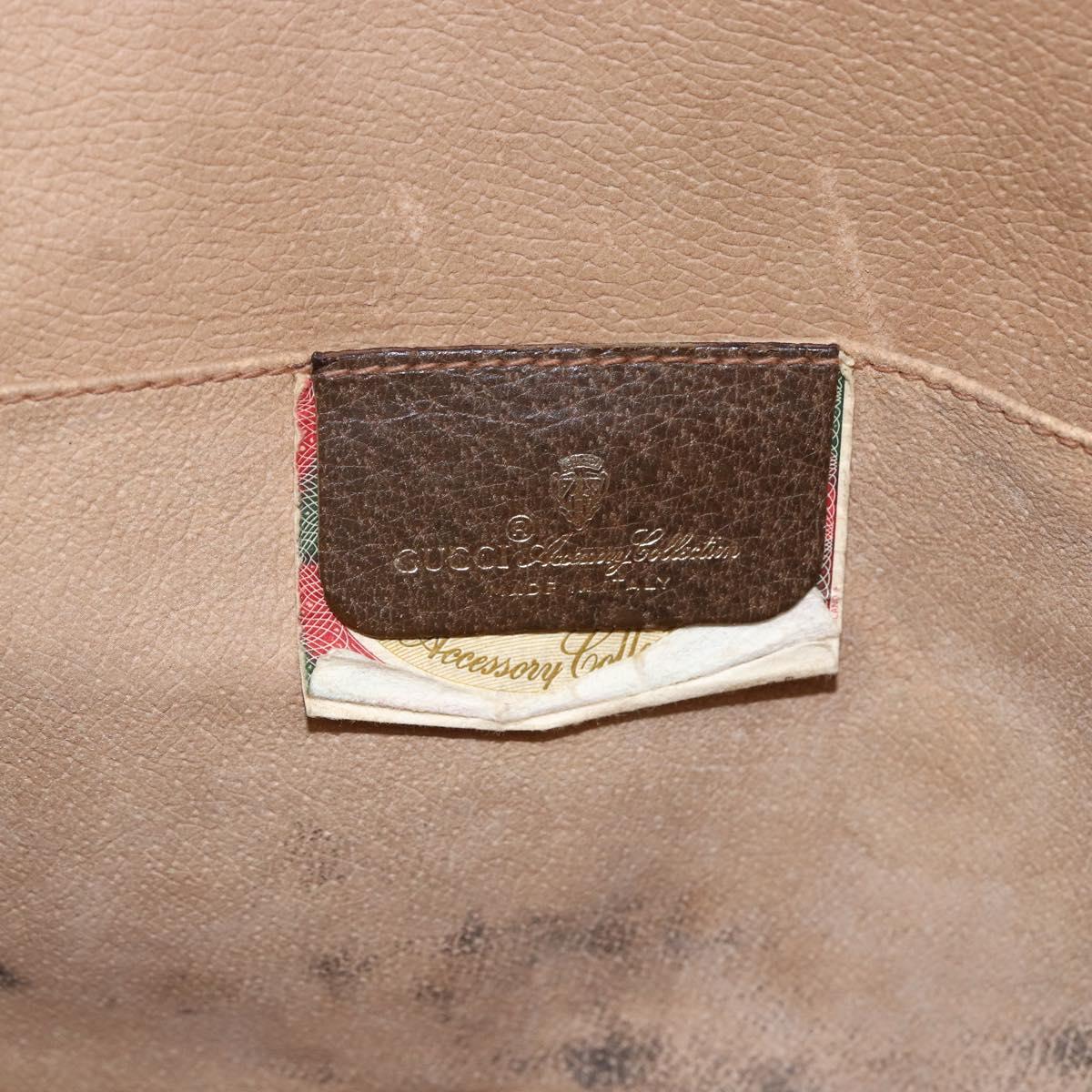 GUCCI GG Supreme Web Sherry Line Clutch Bag PVC Beige 89 01 031 Auth 169742