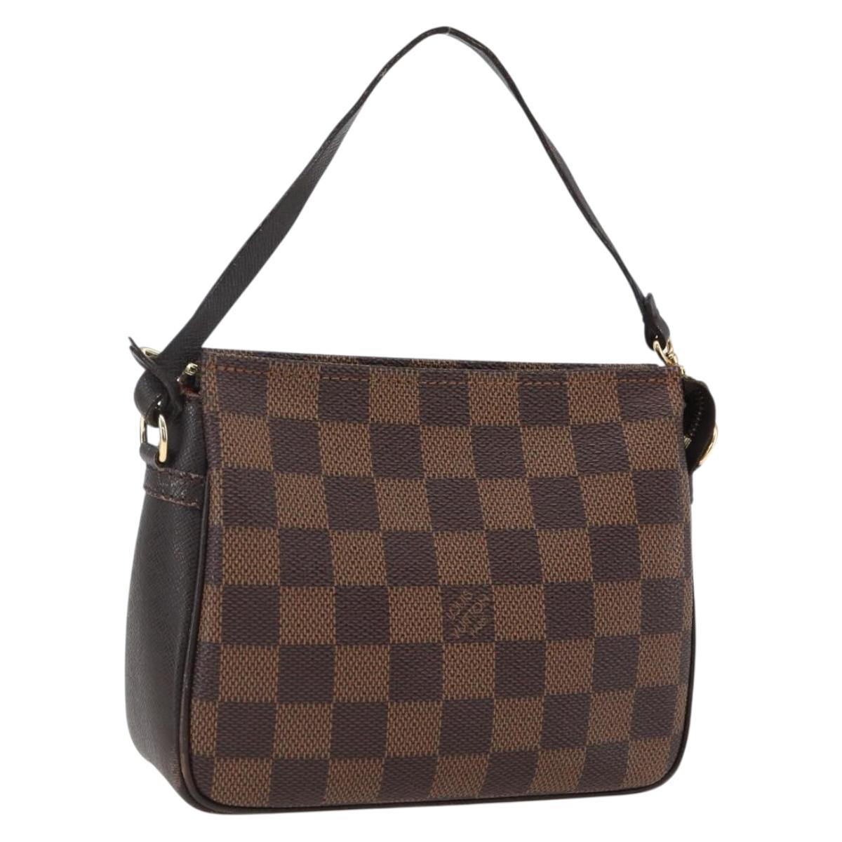 LOUIS VUITTON Damier Ebene Trousse makeup Pouch N51982 LV Auth 169744