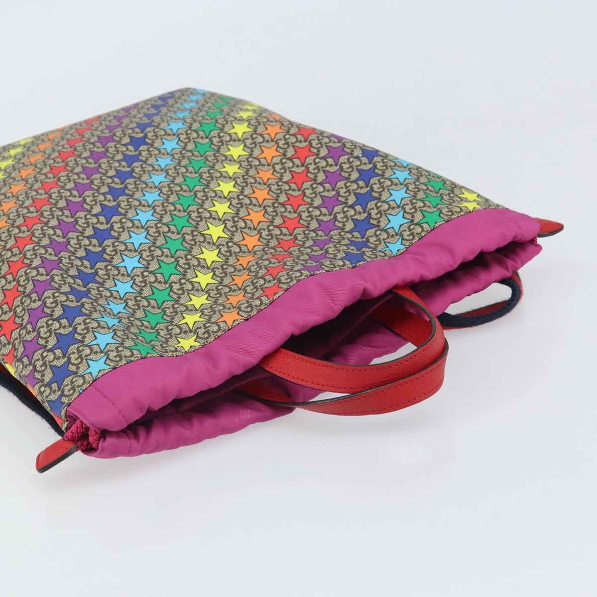 GUCCI Children's Sherry Line GG Supreme Backpack PVC Red 550775 Auth 169760V