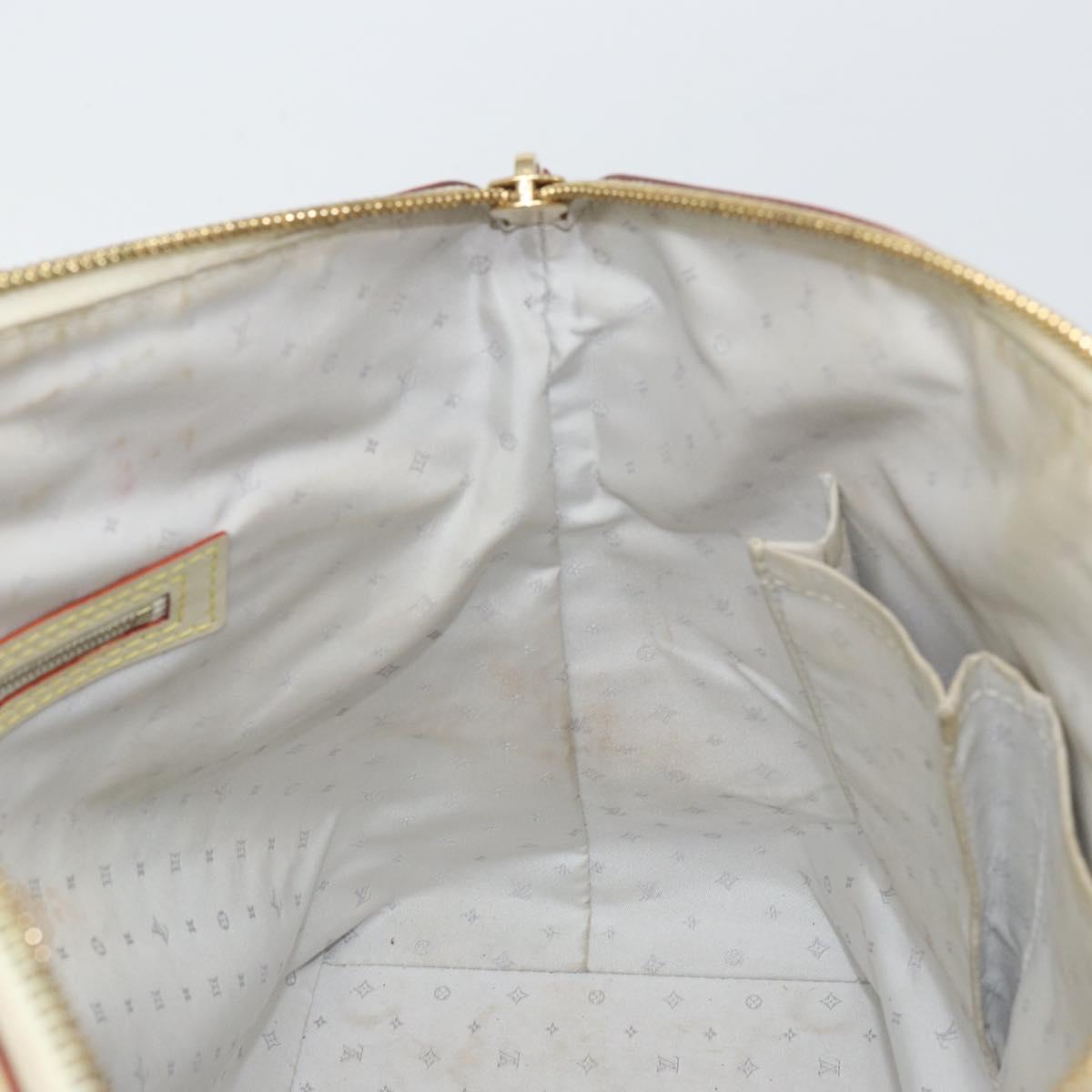 LOUIS VUITTON Suhari Lockit MM Hand Bag Leather White M91874 LV Auth 169782