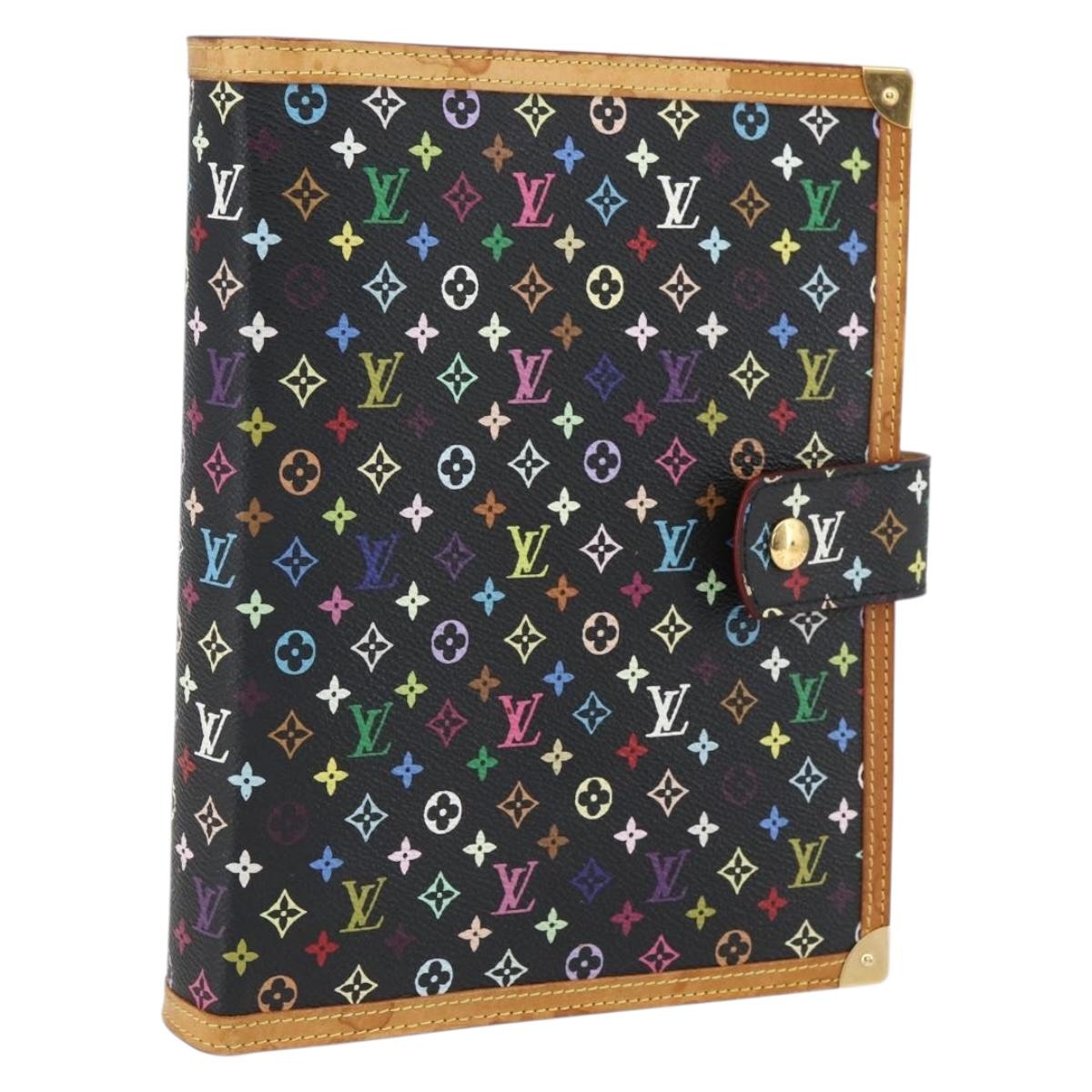 LOUIS VUITTON Multicolor Agenda GM Day Planner Cover Black R20893 Auth 169786SAV