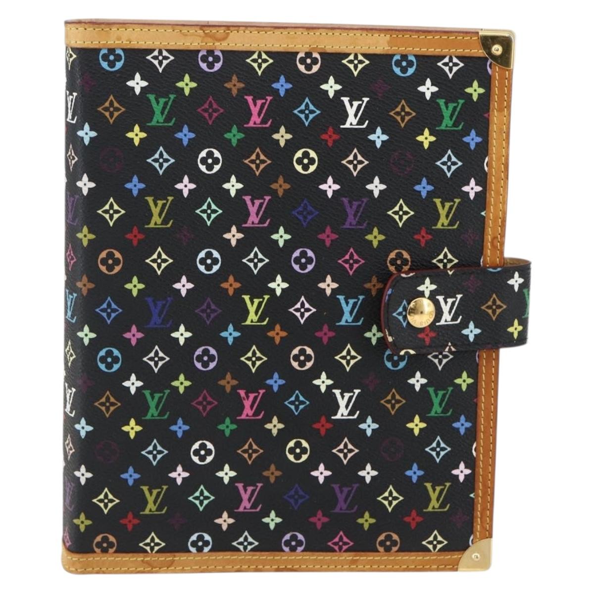 LOUIS VUITTON Multicolor Agenda GM Day Planner Cover Black R20893 Auth 169786SAV