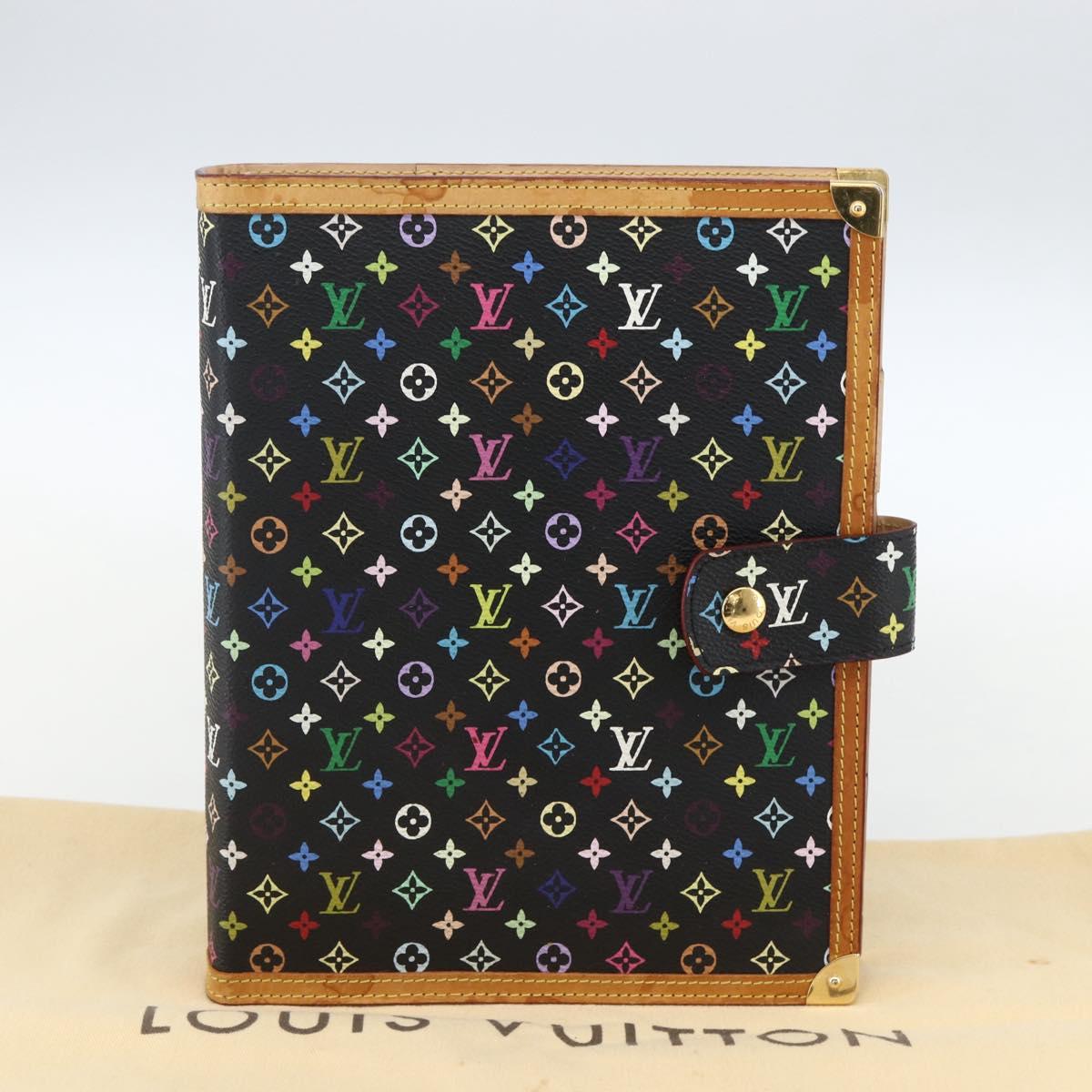LOUIS VUITTON Multicolor Agenda GM Day Planner Cover Black R20893 Auth 169786SAV