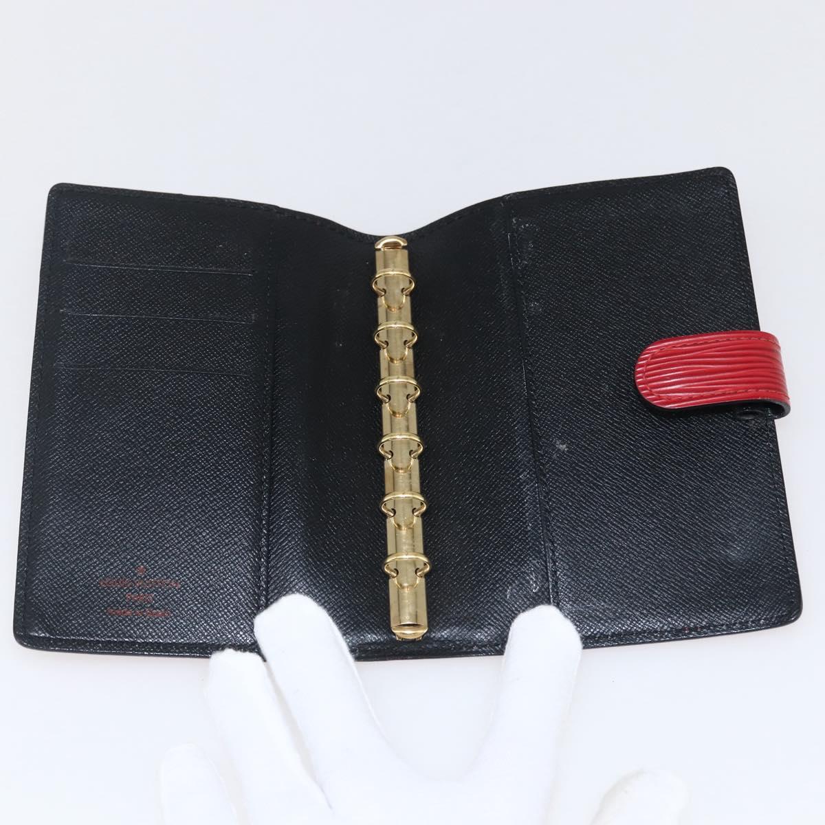 LOUIS VUITTON Epi Agenda PM Day Planner Cover Red R20057 LV Auth 169789